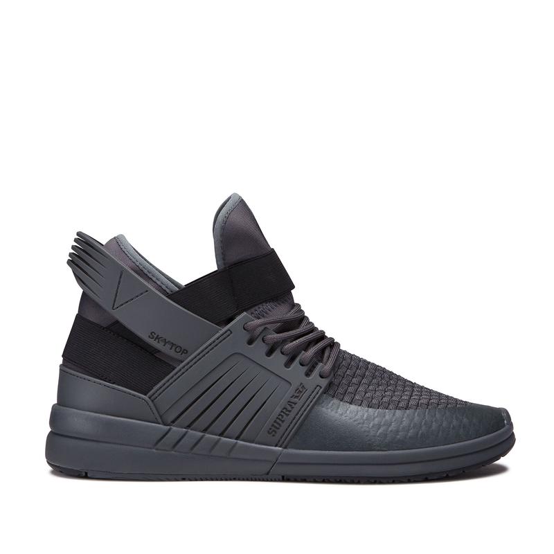 Zapatillas Altas Supra Argentina Hombre - SKYTOP V Gris Oscuro / Negras (ESJDL-8627)